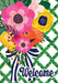 Floral Lattice Decorative Flag