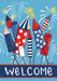 Fireworks Garden Flag