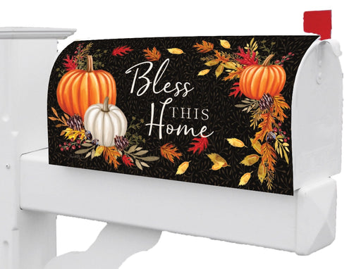 Bless This Home Pumpkins Mailbox Cover