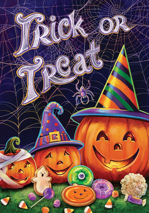 Trick or Treat Pumpkins Garden Flag