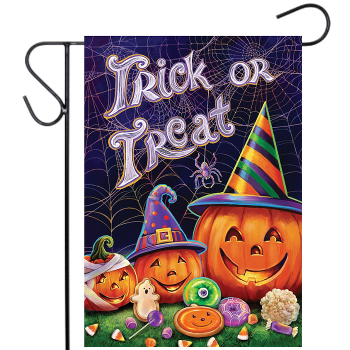 Trick or Treat Pumpkins Garden Flag