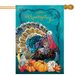 Teal Turkey Banner Flag