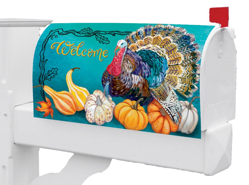 Teal Turkey Mailbox Cover