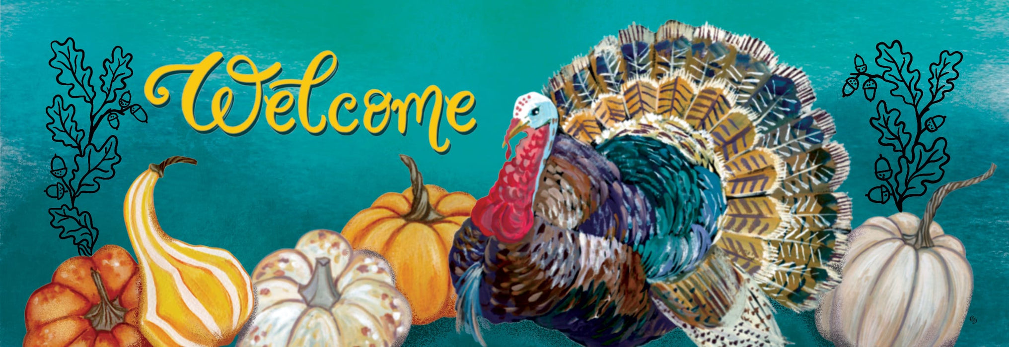Teal Turkey Signature Sign