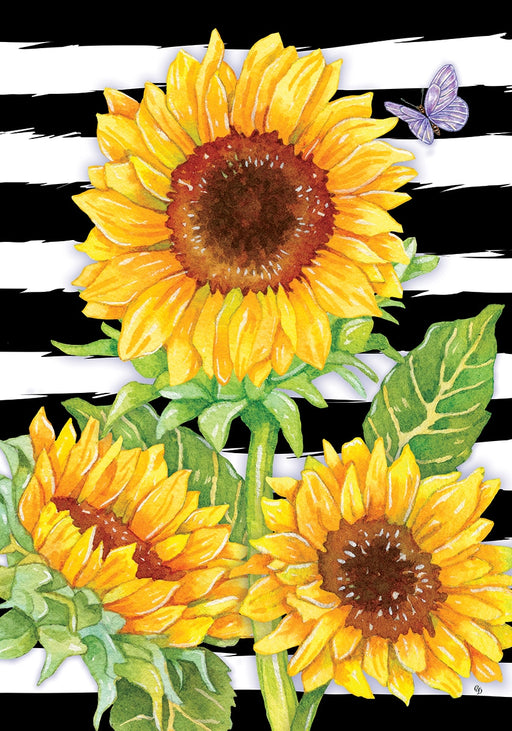 Sunflower Stripes Banner Flag