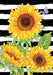 Sunflower Stripes Banner Flag