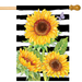 Sunflower Stripes Banner Flag