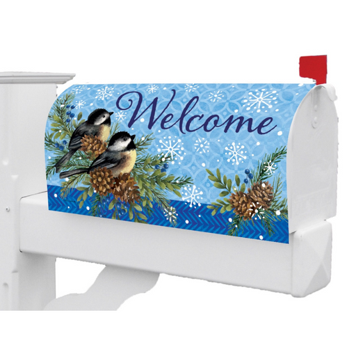 Winter Chickadees Mailbox Cover