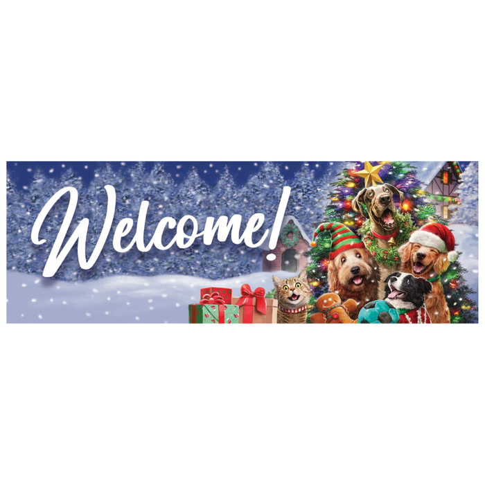 Cats & Dogs Christmas Tree Signature Sign