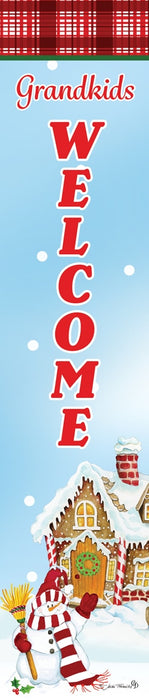 Grandkids Welcome Gingerbread House Yard Expression