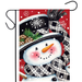 Black & Red Snowman Garden Flag