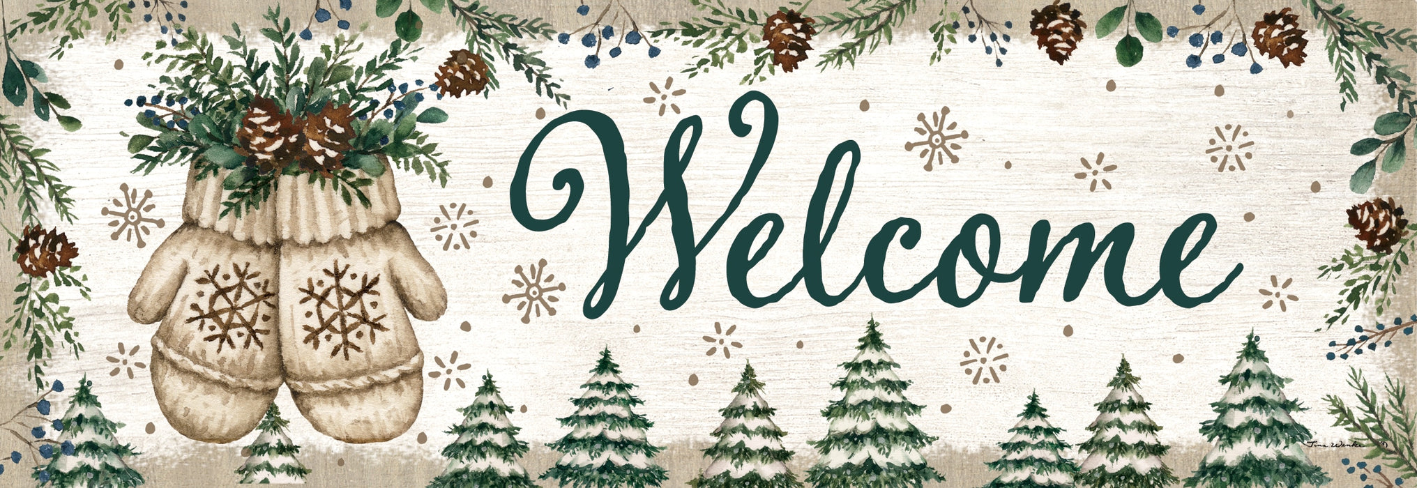 Mittens & Pinecones Signature Sign