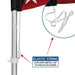 11.5' Open Red and Yellow Feather Flag & Pole Kit