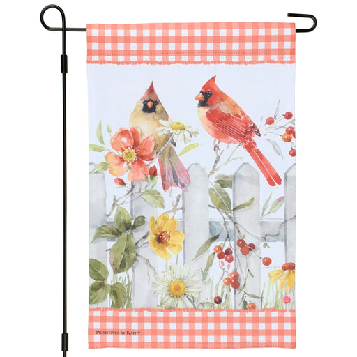 Everyday Cardinals Watercolor Garden Flag