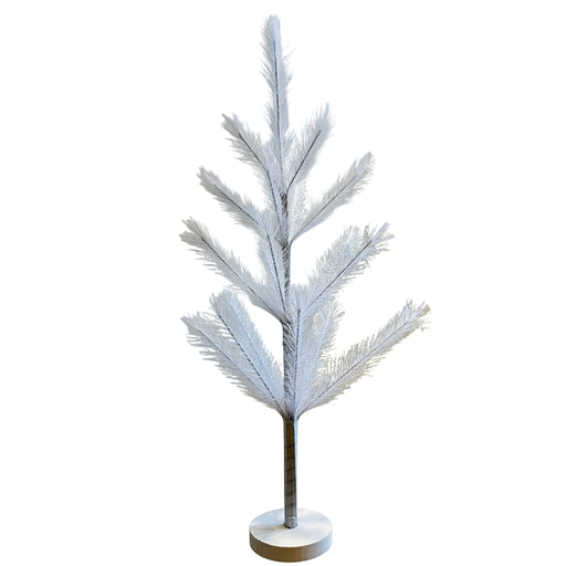 2 Foot White Artificial Pampas Tree