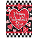 Valentine's Check Decorative Flag