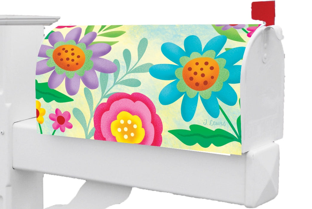 Pastel Floral Welcome Mailbox Cover