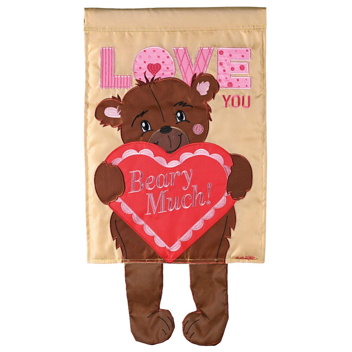 Love You Beary Much Crazy Legs Garden Flag