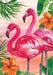 Flamingo Sunset Decorative Flag