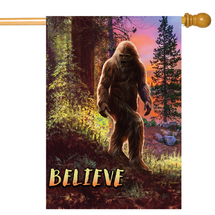 Believe Bigfoot Banner Flag