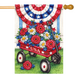 Patriotic Wagon Banner Flag