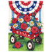 Patriotic Wagon Decorative Flag