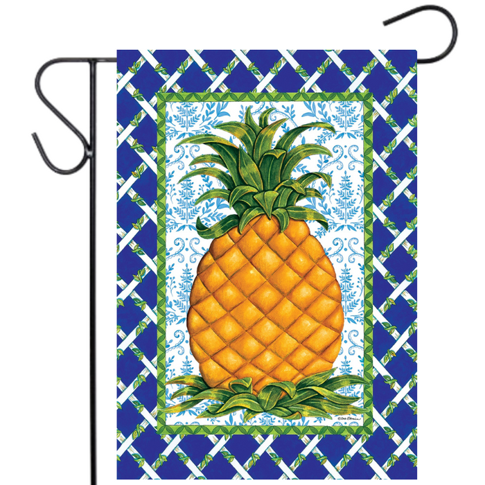 Elegant Pineapple Garden Flag
