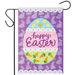 Patterned Easter Egg Applique Garden Flag