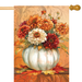 Orange Pumpkin Mums Banner Flag