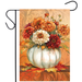 Orange Pumpkin Mums Garden Flag