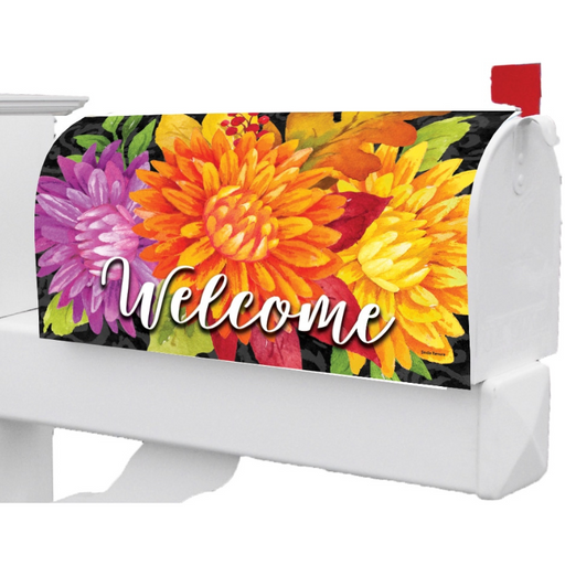Vibrant Mums Mailbox Cover