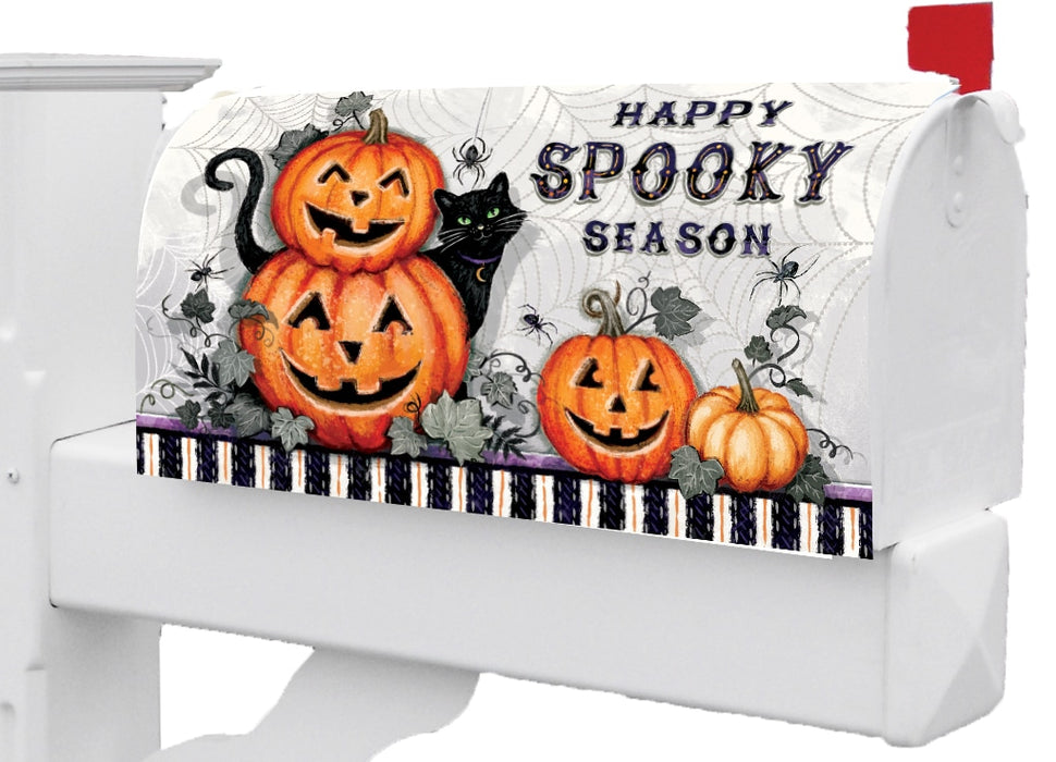 Cat & Pumpkin Spooky Mailbox Cover