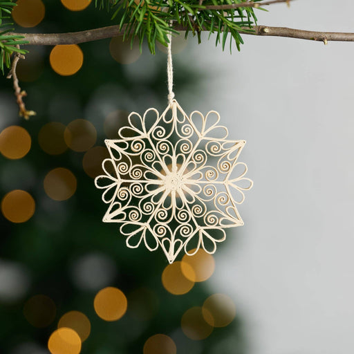 Cream Snowflake Quilled Paper Ornament