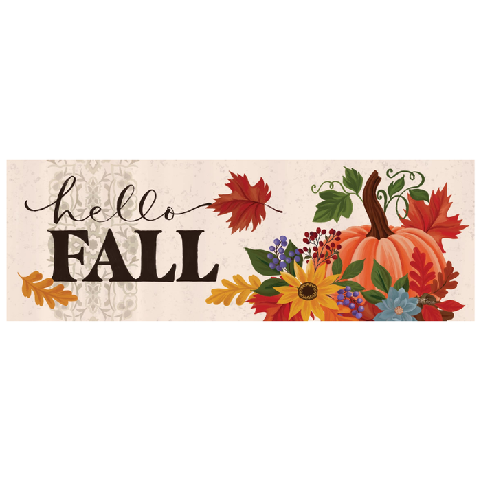 Hello Fall Pumpkin Signature Sign