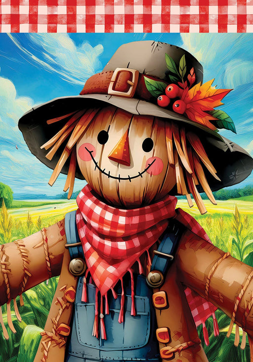 Scarecrow & Pumpkins Decorative Flag
