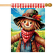 Scarecrow & Pumpkins Banner Flag