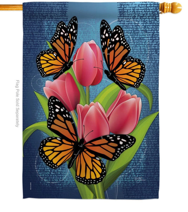 Monarch Butterflies Banner Flag
