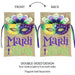 Mardi Gras Watercolor Mask Burlap Garden Flag