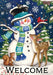 Woodland Snowman Decorative Flag