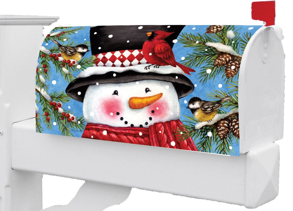 Snowman & Birds Mailbox Cover