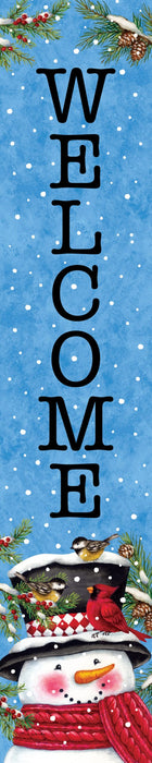 Smiling Snowman and Birds Yard Expression