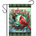 Cardinal Wreath Garden Flag