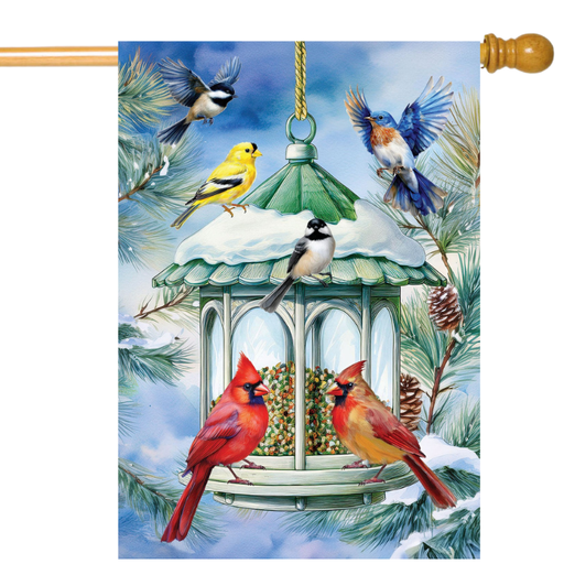 Winter Feeder Banner Flag