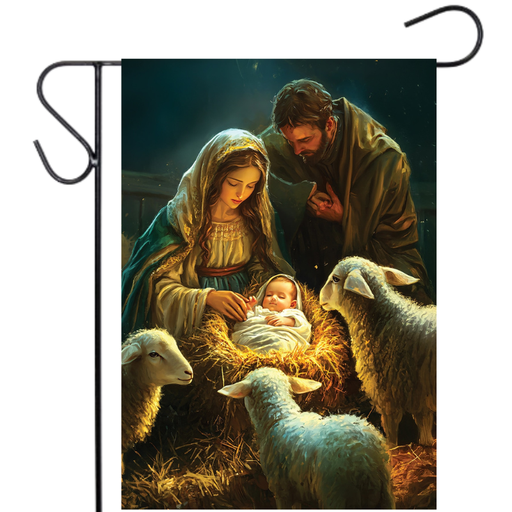 Isiah 9:6 Nativity Garden Flag