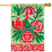 Red Christmas Ornaments Banner Flag