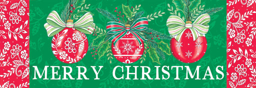 Red Christmas Ornaments Signature Sign