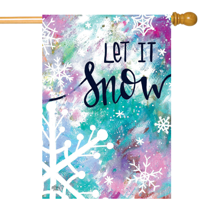 Let it Snow Banner Flag