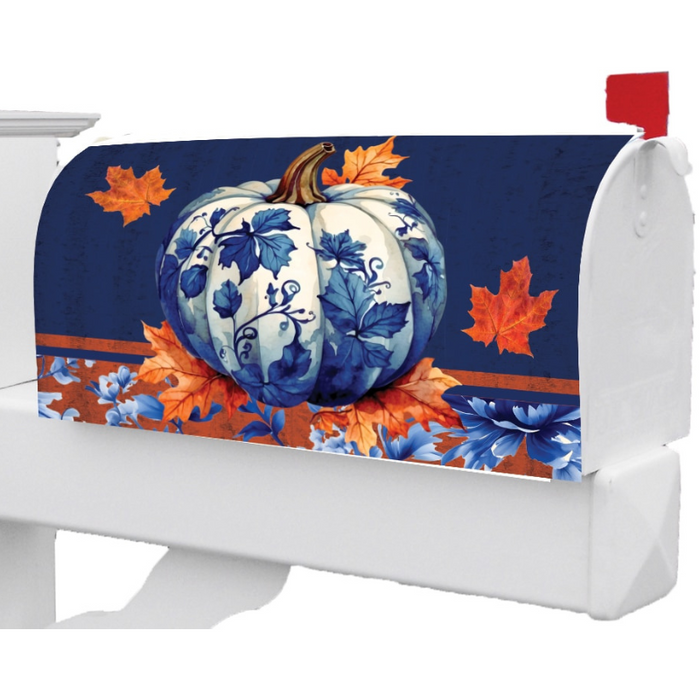 Chinoiserie Pumpkin Oversized Mailbox Cover