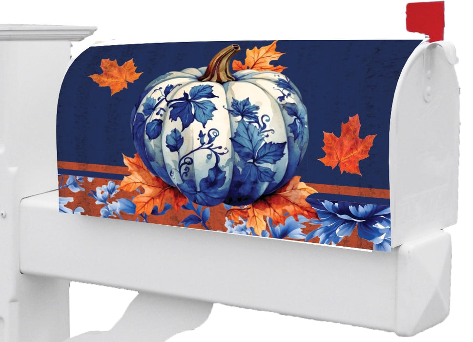 Chinoiserie Pumpkin Oversized Mailbox Cover