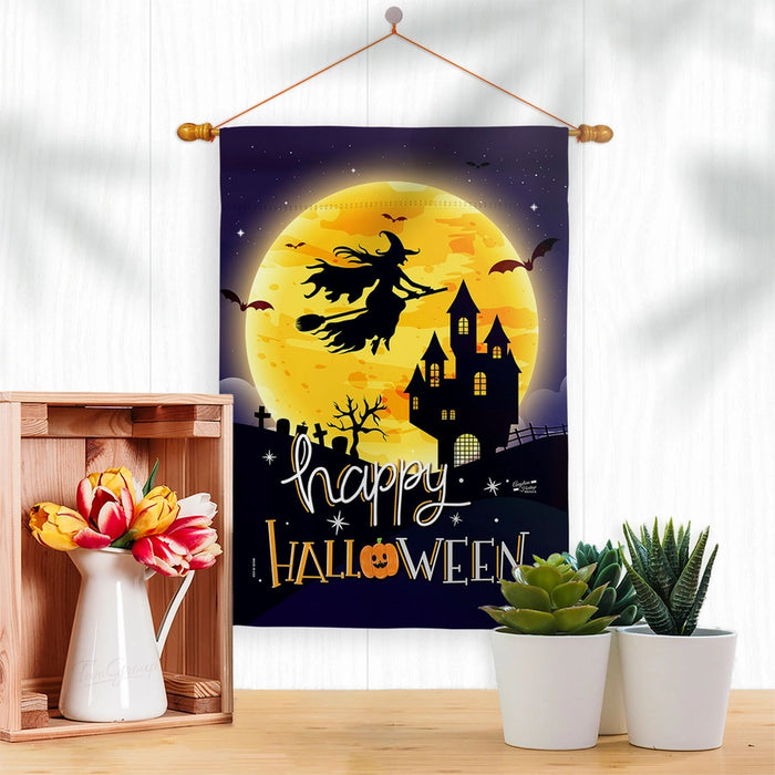 Witchy Halloween Banner Flag